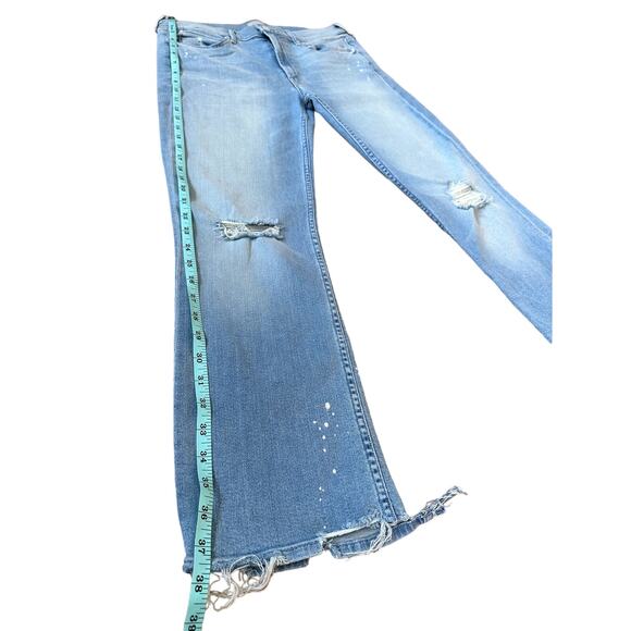 Mother Nice Shot Dutchie Ankle Distressed Jeans Size 30 - Picture 2 of 8